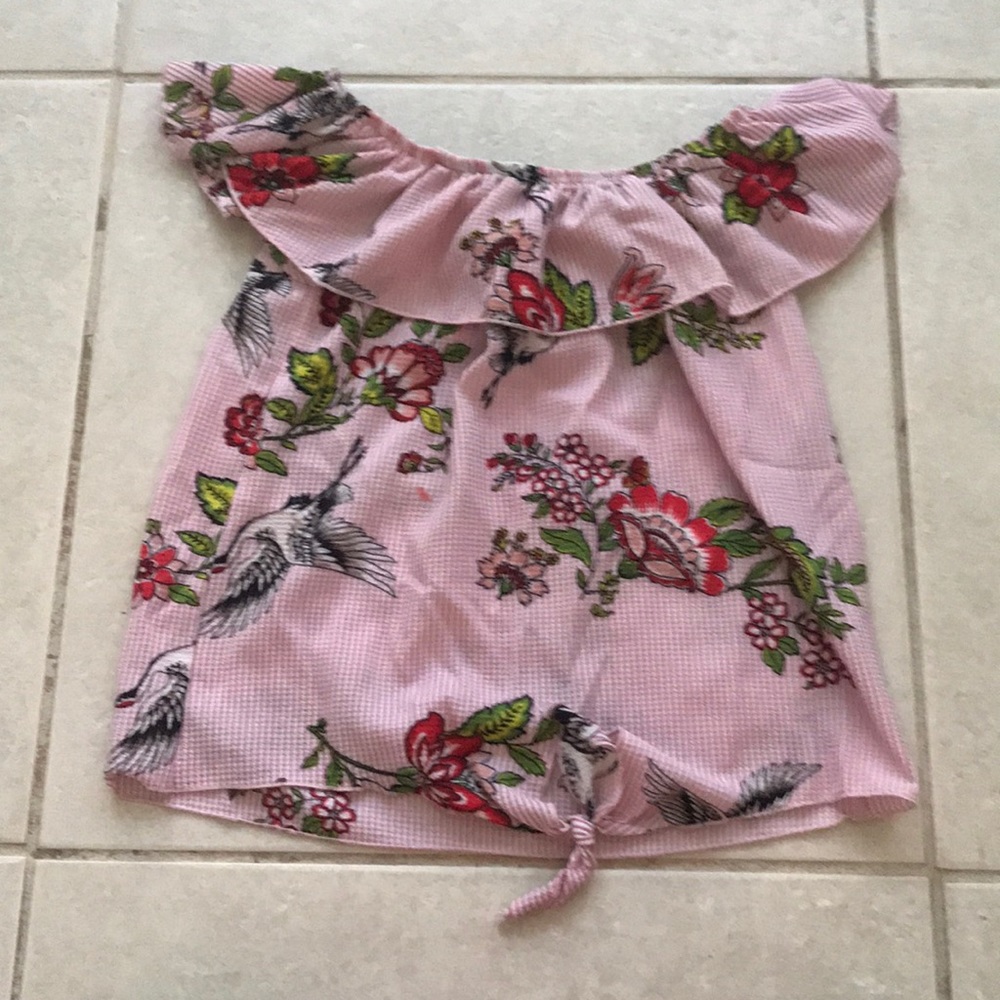 🔥Miss Majesty pink floral off the shoulder - girl